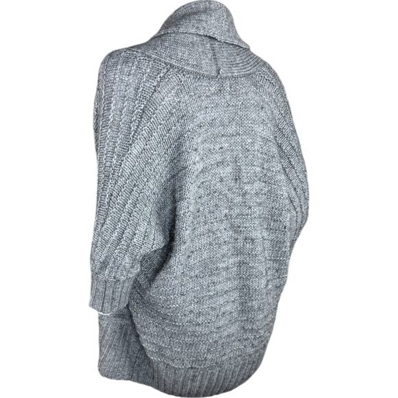Express Gray Knit Open Front Cardigan Sweater Alpaca Wool Blend Size M Medium - Picture 1 of 15